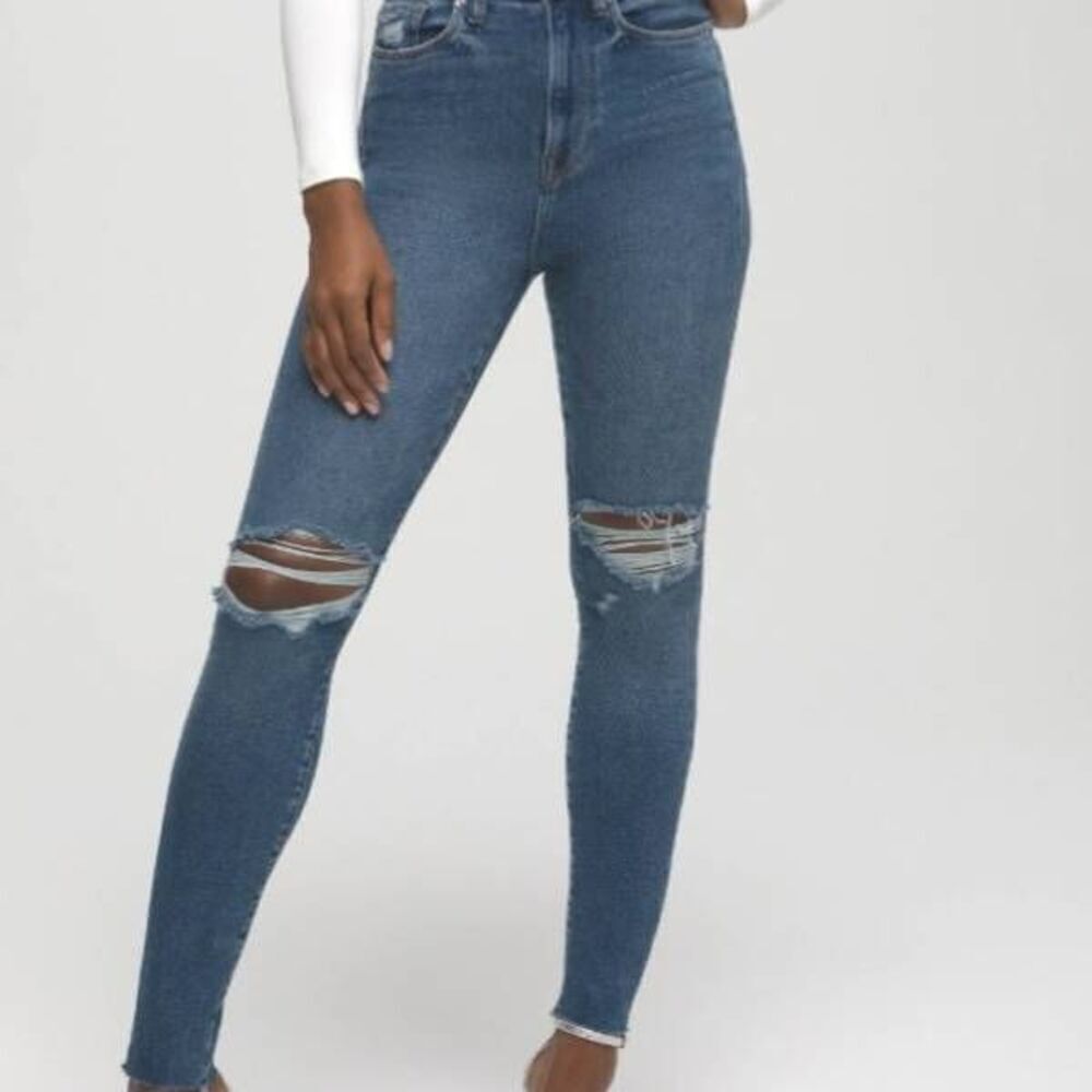 NWT Good American Good Waist crop raw edge sz 2/26